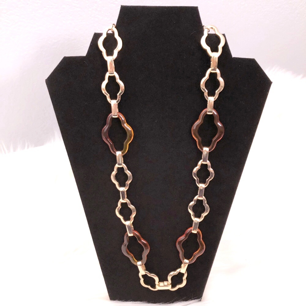 Liz Claiborne Quatrefoil Link Chain Necklace